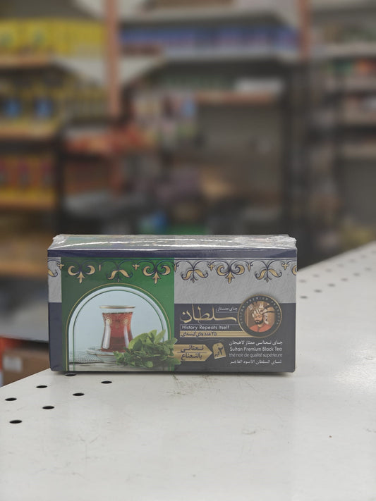 چای کیسه ای نعنایی /برند سلطان/ 90گ/ ف کابل