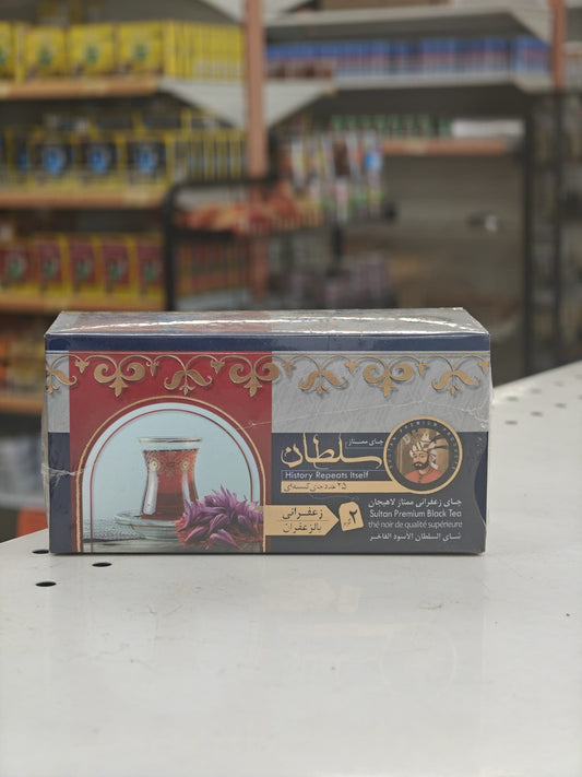 چای کیسه ای زعفرانی /برند سلطان/ 90گ/ ف کابل