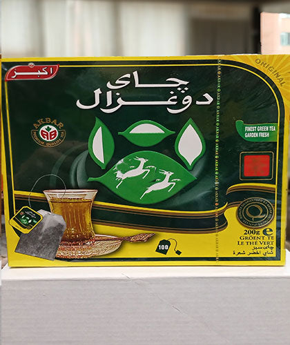 چای سبز کیسه ای/دوغزال/200گ
