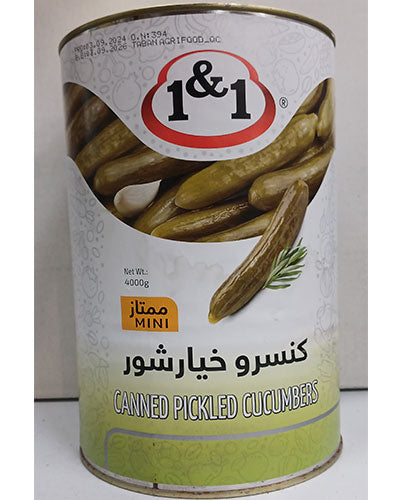 کنسرو خیارشور ممتاز/یک و یک/ 4 کیلوگرم